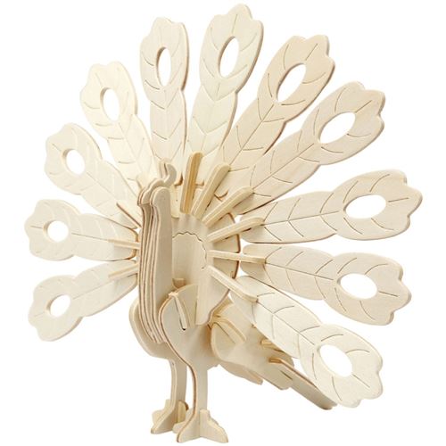  CC Hobby Figurine &agrave; assembler en 3D, paon, dim. 10x20,5x17,5 cm, 1 pi