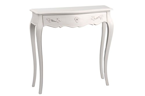 Console 1 tiroir petit mod&egrave;le Murano - Amadeus - Blanc - Bois