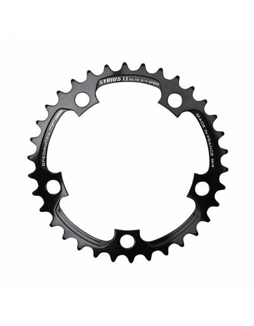 Plateau route 5bra 24dts d.74 triple interieur noir alu 7075 ta zelito type shimano 9-10v.