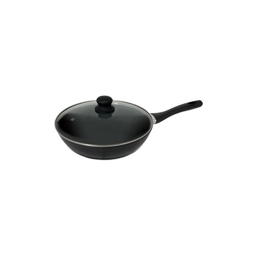Poele Wok Avec Couvercle Verre O 28 Cm
