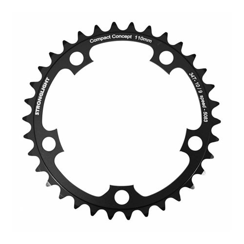 Plateau route 5bra 34dts d.110 compact interieur dural noir stronglight type shimano