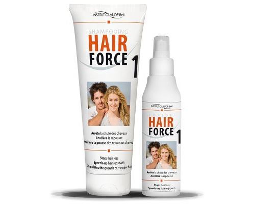 Hair Force One kit Lotion 150 ml + Shampooing 250 ml - Anti chute Repousse cheveux - Claude Bell
