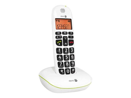 DORO PhoneEasy 100w - Téléphone sans fil avec ID d appelant - DECT\GAP - blanc