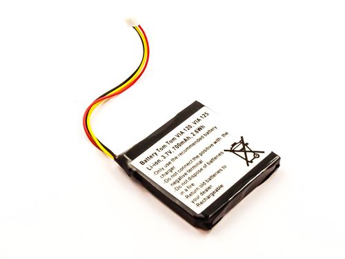 Batterie compatible TomTom VIA 120, VIA 125, Li-ion, 3,7V, 700mAh, 2,6Wh