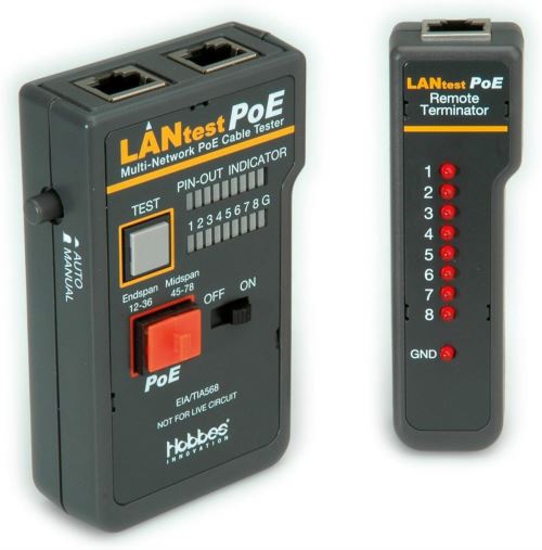 Rotronic ROLINE 13013371 LANtest pour réseaux Multiples PoE testeur de câble Noir