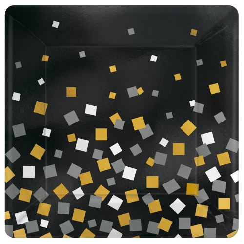 Amscan planches de fête Sparkling Confetti 25,4 cm 8 pièces