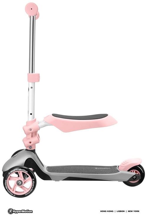 Hombuy® trottinette enfant trottinette 3 roues pliable avec siège  rabattable, musique et lumières rose - Conforama