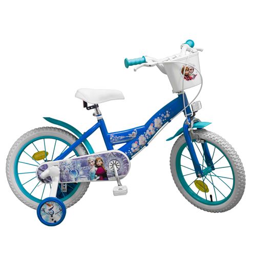 MERCIER Vélo enfant 16' Reine des Neiges monovitesse cadre acier panier avant, porte poupée arriere