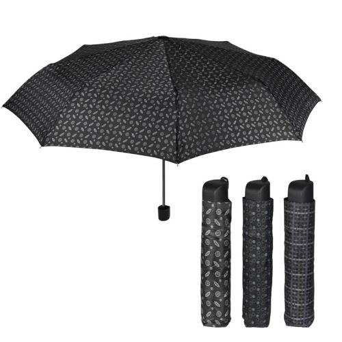 PERLETTI - Perletti Perletti12248 54 x 8 cm Gent Mini 2,5 cm 3 Sections Parapluie Motif Géométrique