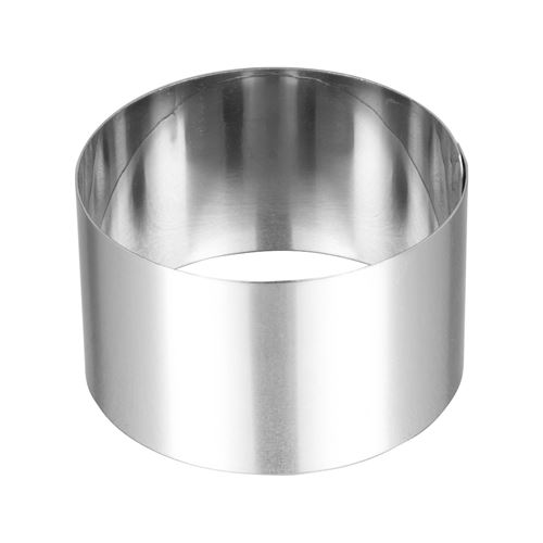 Cercle &agrave; dessert 5 cm en inox - Lares - Argent - Inox