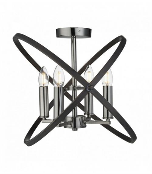 Plafonnier hoopla 4 ampoules étain