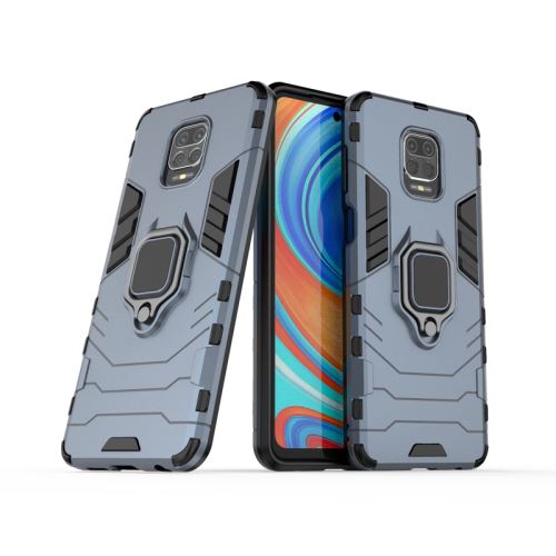 Coque Xiaomi Redmi Note 9 Pro Anti Choc Housse Etui Antichoc Armor Avec Support Magnétique - Bleu