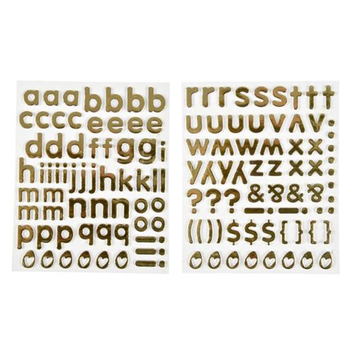 Paris Prix Lot De 2 Planches De Stickers Alphabet 2Cm Or - Image 2