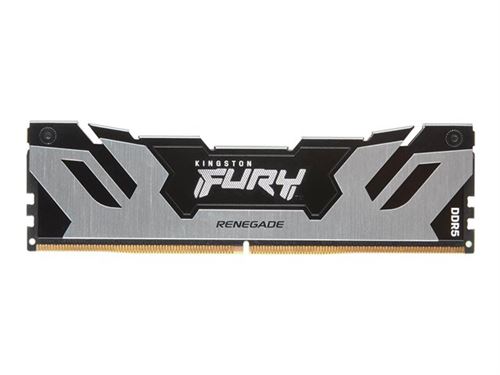 Kingston Fury Renegade - Ddr5 - Module - 24 Go: 1 X 24 Go - Dimm 288 Broches - 7200 Mt/S / Pc5-57600 - Cl38 - 1.1 V - Mémoire Sans Tampon - On-Die Ecc - Noir, Argent