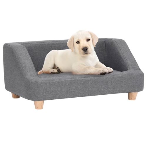 vidaXL Canapé pour chien Gris 95x63x39 cm Lin
