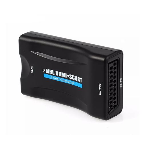 HDMI vers Péritel Adaptateur convertisseur Pour vidéo TV DVD Blu Ray PS4  NV3 avec câble de charge-Noir-Visiodirect - Câble téléphone portable -  Achat & prix