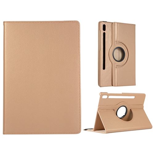 GENERIQUE - Etui Samsung Galaxy Tab S8 Plus - Support Rotatif 360 - Or - Image 2