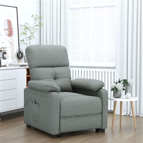 Non Communiqué Gris Vidaxl Fauteuil Inclinable Électrique Foncé Tissu