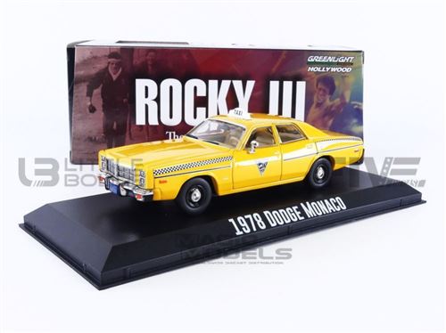 Voiture Miniature de Collection GREENLIGHT COLLECTIBLES 1-43 - DODGE Monaco City Cab - 1978 - Yellow - 86612