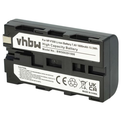 Vhbw 1x Batterie compatible avec Sony CCD-TRV37, CCD-TRV4, CCD-TRV41, CCD-TRV43, CCD-TRV35, CCD-TRV36 caméra vidéo caméscope (1800mAh, 7,2V, Li-ion)