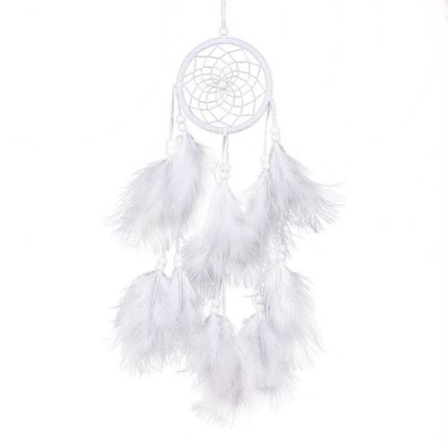 Non Communiqué Multi Attrape-Rêve Perles Et Plumes Blanches Capteur Dream Catcher