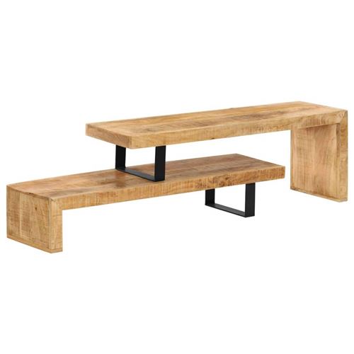 Meuble télé buffet tv télévision design pratique bois de manguier massif