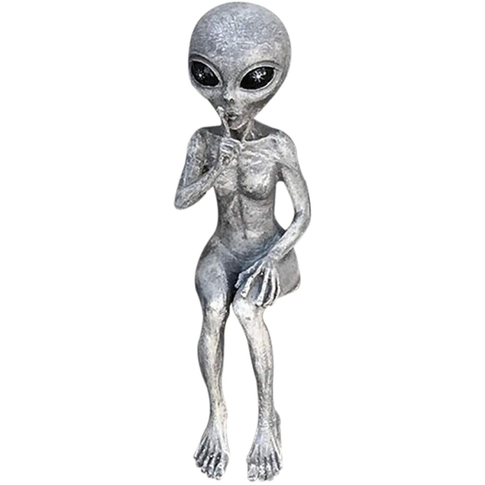 Figurine Alien Décorative - 11,2 Cm, En ABS, Pour Jardin, Intérieur, Déco Humour