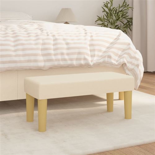 Vidaxl Banc 70X30x30 Cm - Tissu Crème - Image 3