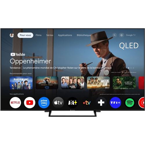 TV 75 QLED UHD 4K Google TV Continental Edison CELED75SVQLD26B6 HDR10 3xHDMI 2xUSB