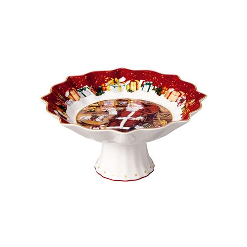 Villeroy & Boch Schale "Schale auf Fuß "Santa liest Wunschzettel" Toys Fantasy ø 25 cm bunt" 1 tlg.