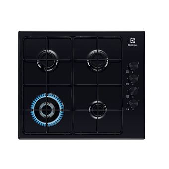 Plaque De Cuisson Gaz 4 Feux 60cm - 8000W, Allumage Auto, Protection Extinction - Convertible NG/LPG - Verre Céramique