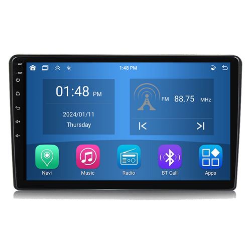 Autoradio RoverOne® Bluetooth CarPlay Android Auto Navigation 4Go RAM 64Go ROM pour Peugeot 308 T9 308S 2013-2017