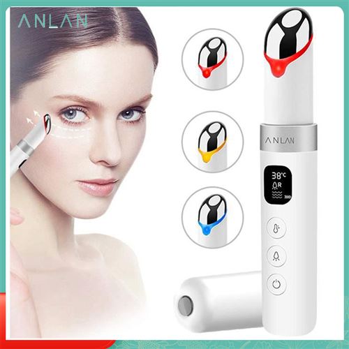 Masseur Oculaire anti-âge ANLAN soin yeux beauté,Recharger USB, anti-rides pour le soin de la peau du visage