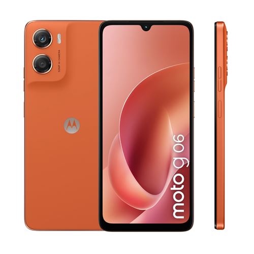 Motorola moto g06 17,5 cm (6.88 ) Double SIM Android 15 4G USB Type-C 4 Go 256 Go 5200 mAh Orange