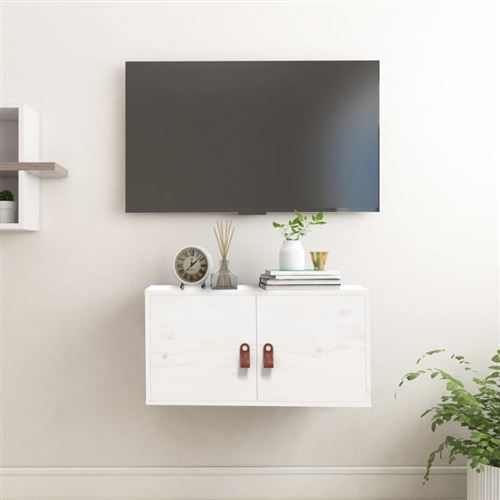 Vidaxl Blanc Armoire Murale 60X30x30 Cm Bois De Pin Massif - Image 3