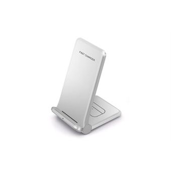 Chargeur sans fil blanc 25w support pliable charge rapide pour iphone 12 11 xs xr x 8 samsung s21 s20 - 1