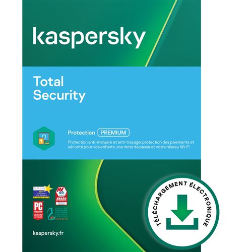 Kaspersky Total Security 2022 3 Pc 1 An - Version téléchargement