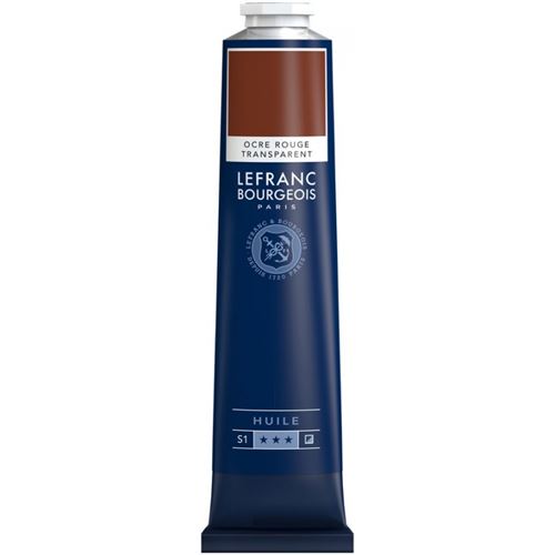Peinture à l'huile en tube ocre rouge transparent 150ml - Lefranc & Bourgeois