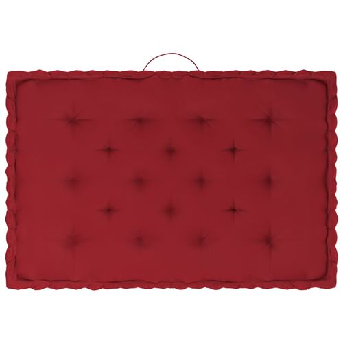 vidaXL Coussins de plancher de palette 5 pcs Rouge bordeaux Coton