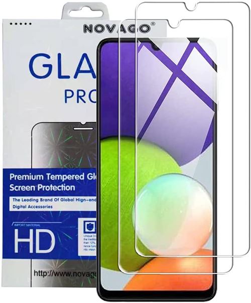 2 Films de protection écran verre trempé pour Samsung Galaxy A22 4G  [Novago] - Protection d'écran pour smartphone - Achat & prix