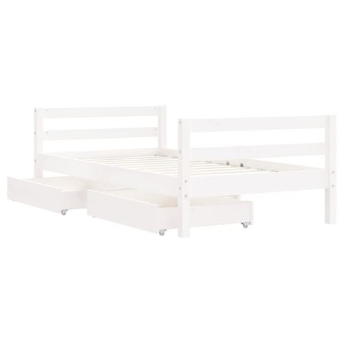 Vidaxl cadre de lit pour enfant blanc 80x160 cm bois de pin massif