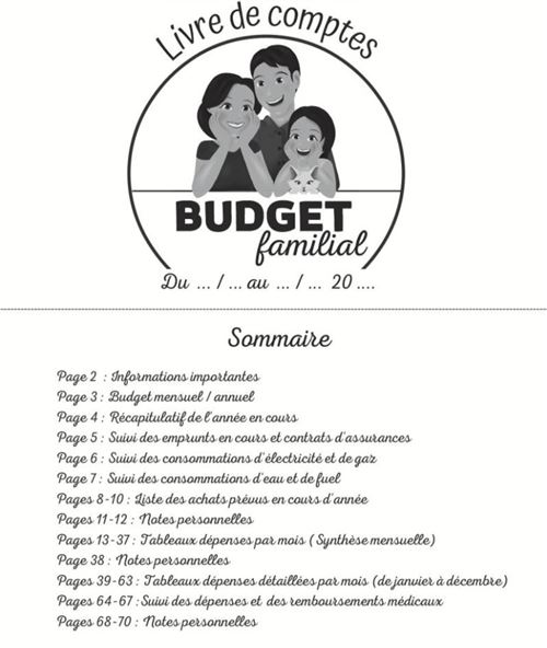 Agenda Budget Familial 2024: Carnet de budget sur 12 mois non daté |  Organiser et suivre votre budget familial annuel en toute facilité | Livre  de