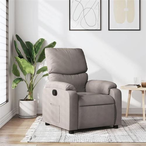Non Communiqué Gris Vidaxl Fauteuil Réglable Tissu Taupe