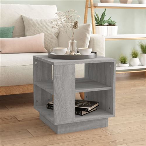 VIDAXL - Table basse - Sonoma - Gris - 40x40x43 cm - Image 3