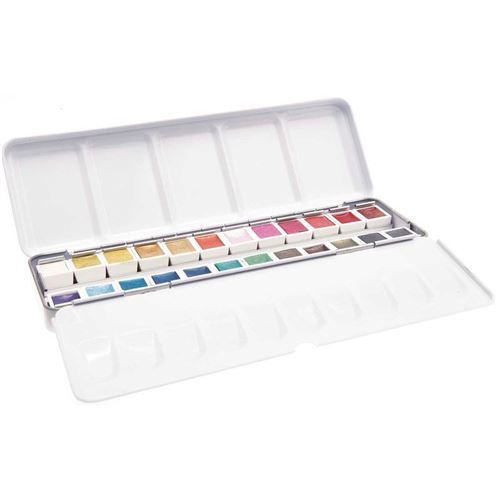 Palette d'aquarelle - 24 couleurs métalliques - Rico Design