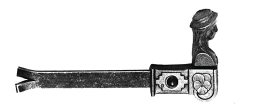 Arrêt de volet tête de bergère à sceller longueur 140 mm brut - JARDINIER MASSARD - M-212141
