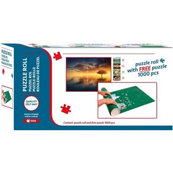 Tapis de puzzle pour puzzle 1000 pieces + un puzzle 1000 pieces - accessoire rangement : rouleau pour puzzle - nouveaute - 1