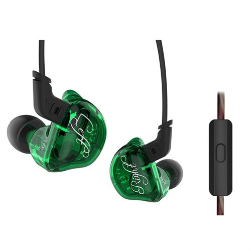 Écouteurs Intra-Auriculaires Filaires KZ ZSR Vert