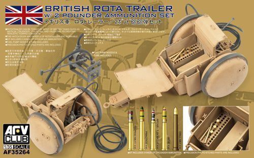 Ww2 British Rota Trailer W/2 Pounder Amm - 1:35e - Afv-club