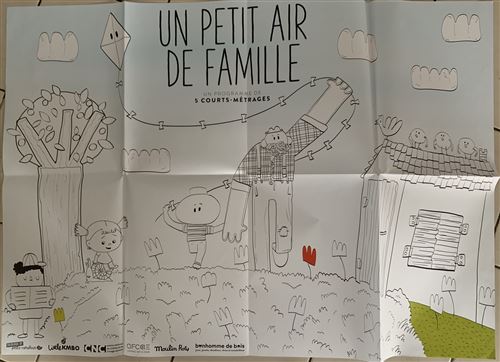 Un petit Air de Famille - 5 courts métrage - 80x120cm - Affiche de cinéma originale pliée